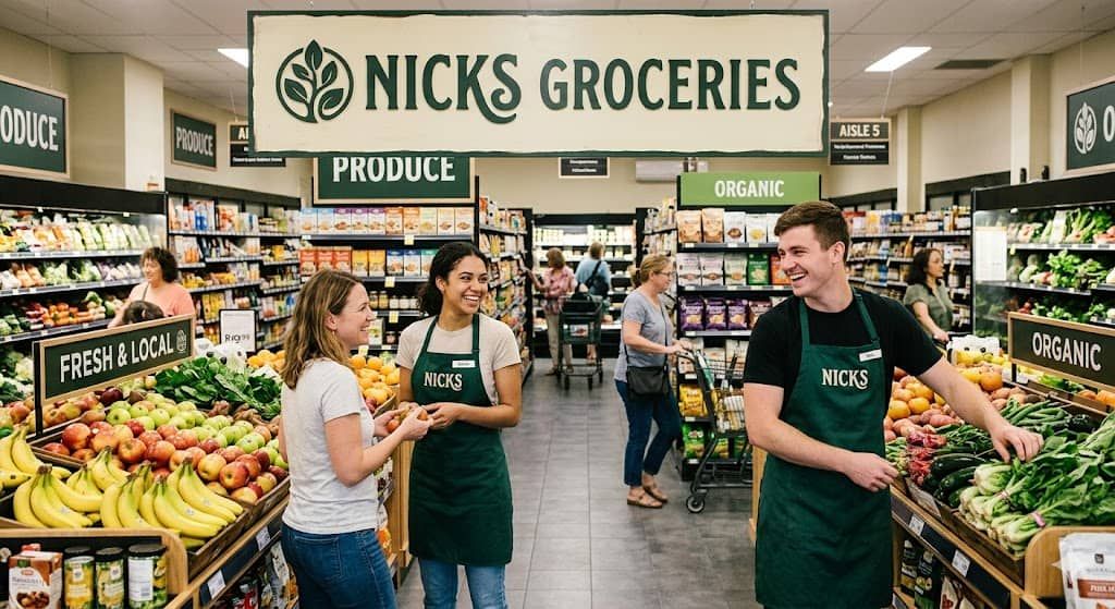 Community members at Nick's Farmers Market